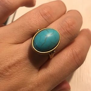Silpada Costal Color Turquoise Ring and Brass